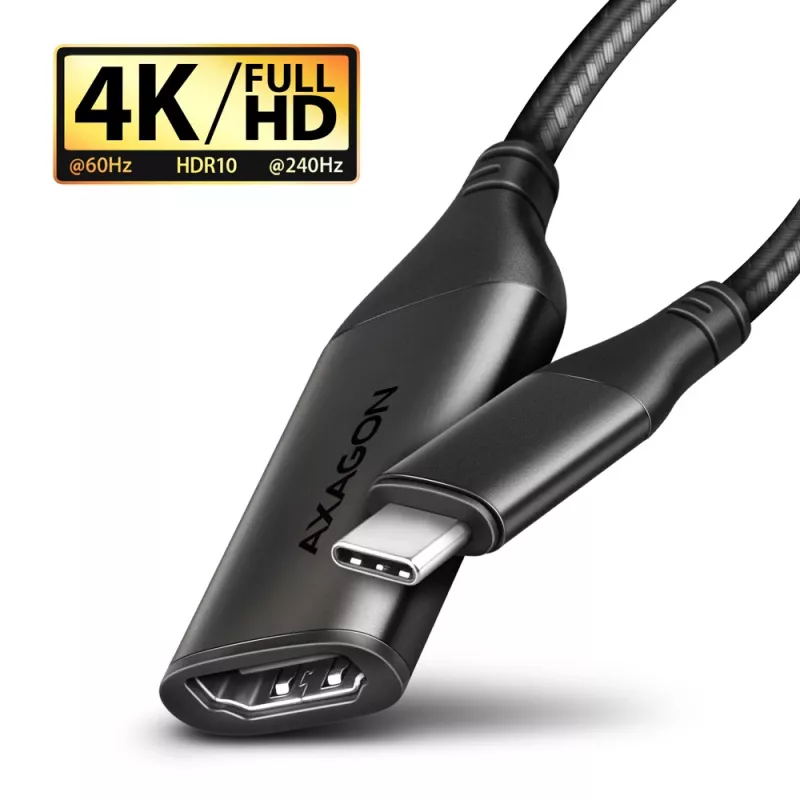 Adapteris Axagon RVC-HI2M USB-C → HDMI 2.0a 4K/60Hz HDR10