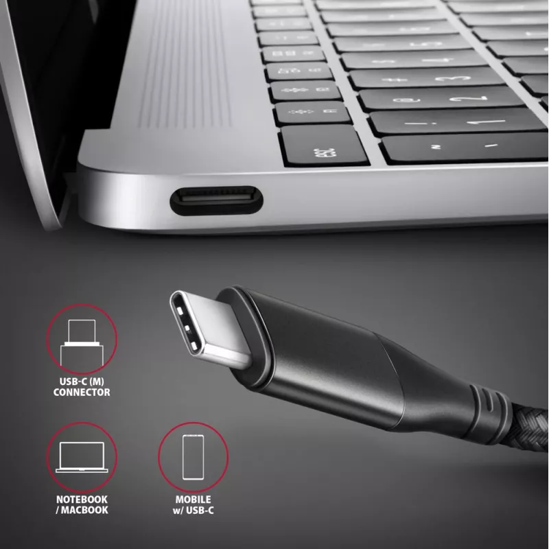 Adapteris Axagon RVC-HI2M USB-C → HDMI 2.0a 4K/60Hz HDR10