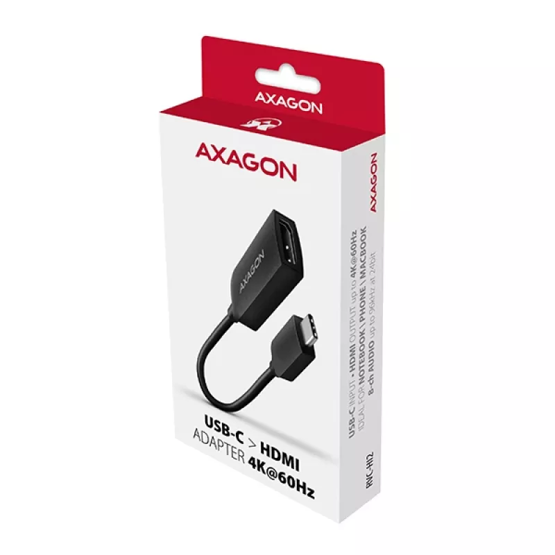 Adapteris Axagon RVC-HI2M USB-C → HDMI 2.0a 4K/60Hz HDR10