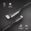 Aktyvus USB-C → HDMI 2.0a laidas Axagon RVC-HI2MC, 1.8 m, 4K/60Hz, HDR10