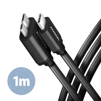 USB laidas Axagon BUMM3-CM10AB Micro-USB B į USB C 1m juodas