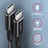 USB kabelis Axagon BUCM-CM20AB 2m USB-C juodas