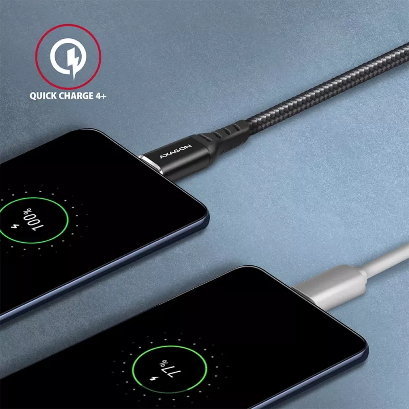 USB kabelis Axagon BUCM-CM20AB 2m USB-C juodas