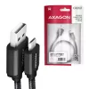 Axagon BUMM-AM15AB USB laidas USB 2.0 1.5 m Micro-USB B USB A Juodas