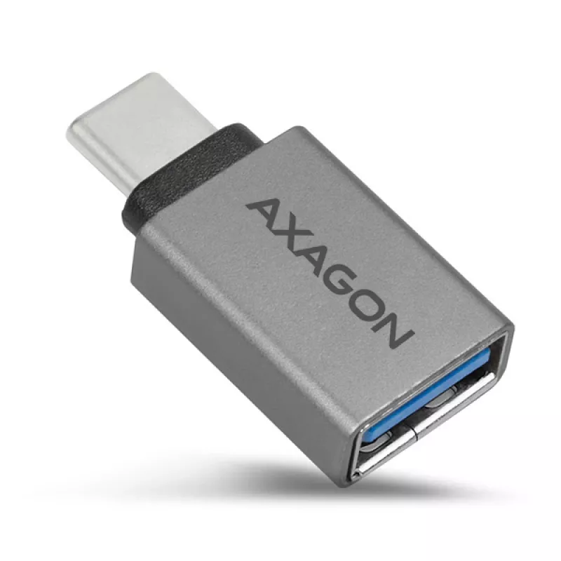 Axagon RUCM-AFA adapter USB-C (kištukas) į USB-A (lizdas), USB 3.2 Gen 2, 3A, ALU
