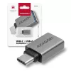 Axagon RUCM-AFA adapter USB-C (kištukas) į USB-A (lizdas), USB 3.2 Gen 2, 3A, ALU