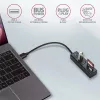 Axagon HMA-CR3A Metalinis USB 3.2 Gen 1 kelių prievadų šakotuvas su trimis USB prievadais ir kortelių skaitytuvu
