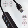Axagon HMA-CR3A Metalinis USB 3.2 Gen 1 kelių prievadų šakotuvas su trimis USB prievadais ir kortelių skaitytuvu