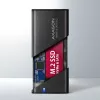 Išorinis M.2 NVMe ir SATA SSD dėklas Axagon EEM2-SB2 USB-C 3.2 Gen 2