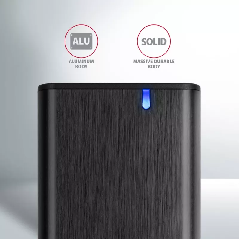 Išorinis M.2 NVMe ir SATA SSD dėklas Axagon EEM2-SB2 USB-C 3.2 Gen 2