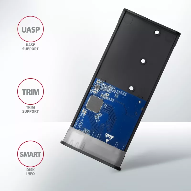 Išorinis M.2 NVMe ir SATA SSD dėklas Axagon EEM2-SB2 USB-C 3.2 Gen 2