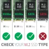 Išorinis M.2 NVMe ir SATA SSD dėklas Axagon EEM2-SB2 USB-C 3.2 Gen 2