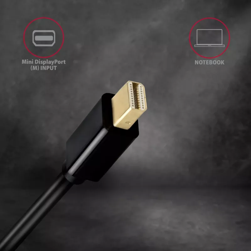 Axagon RVDM-HI14C2 Mini DisplayPort į HDMI adapterinis laidas 4K 30Hz 1,8 m