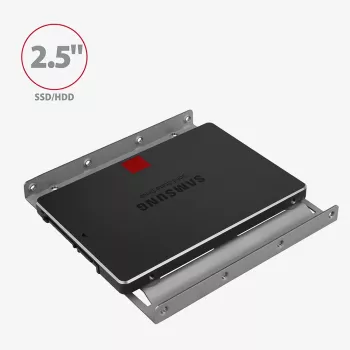 Axagon RHD-125S laikiklis 1x 2,5 colio HDD/SSD į 3,5 colio lizdą, metalinis, pilkas