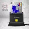 Axagon CRE-SM2 kortelių skaitytuvas USB 2.0 juodas 1,3 m laidas