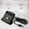 Axagon CRE-SM2 kortelių skaitytuvas USB 2.0 juodas 1,3 m laidas