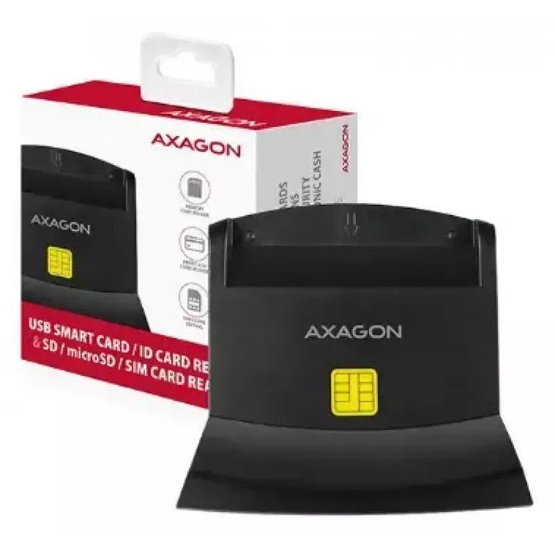 Axagon CRE-SM2 kortelių skaitytuvas USB 2.0 juodas 1,3 m laidas