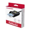 Axagon CRE-SM3N USB-A išmaniosios kortelės / asmens tapatybės kortelės plokščiasis skaitytuvas, USB 2.0, 1,3 m, juodas, 57 g
