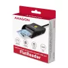 Axagon CRE-SM3SD USB kortelių skaitytuvas – išmaniosios kortelės, SD/microSD/SIM, USB 2.0, juodas