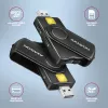 Axagon CRE-SMP2A USB Smart Card ir SD/microSD/SIM skaitytuvas, USB Type-A / USB Type-C, juodas
