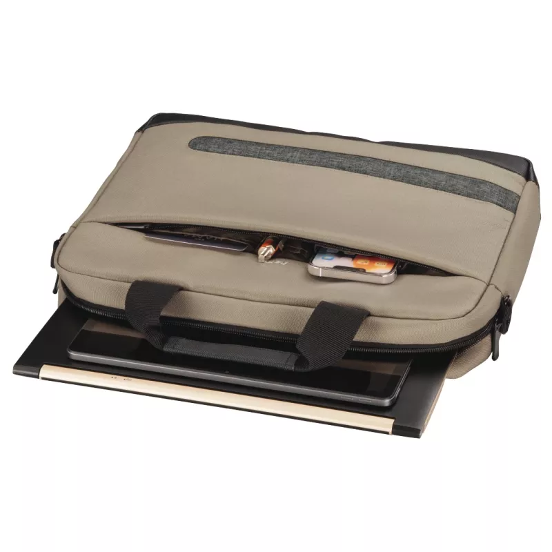 Toploader dėklas Hama Terra 33,8 cm (13,3 inch) smėlio spalvos, su rankena ir peties diržu