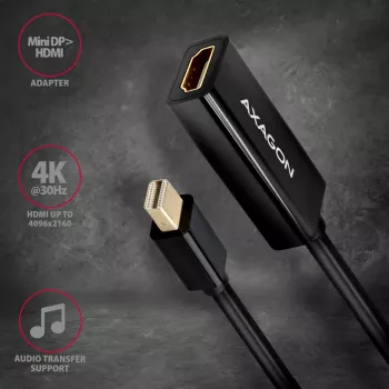 Axagon RVDM-HI14N Mini DisplayPort į HDMI 1.4 adapteris 4K/30Hz
