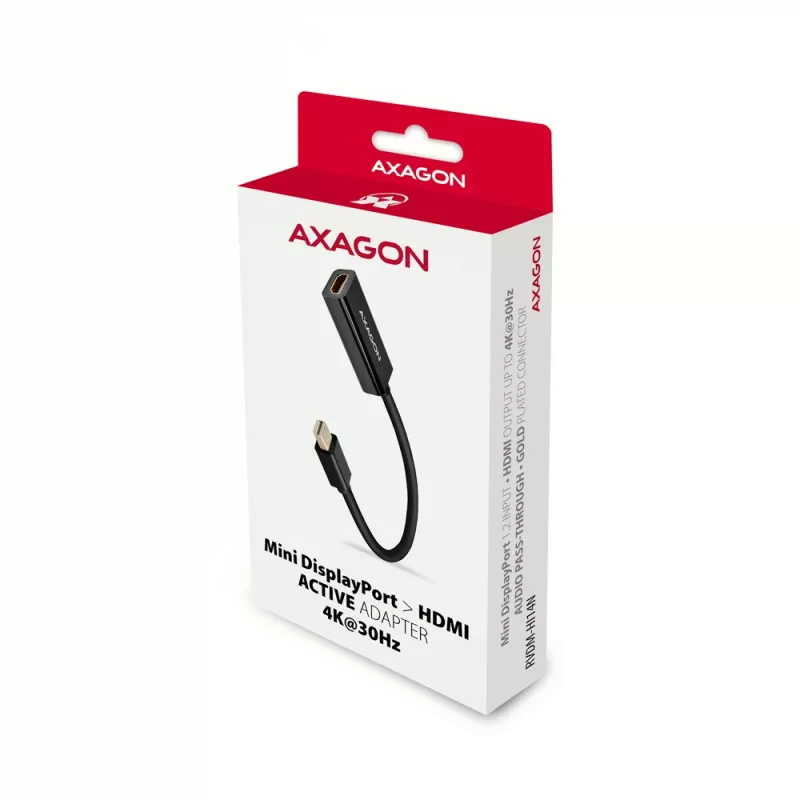 Axagon RVDM-HI14N Mini DisplayPort į HDMI 1.4 adapteris 4K/30Hz