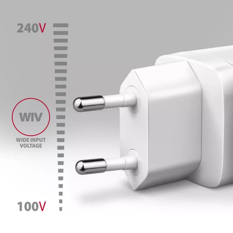 Įkroviklis Axagon ACU-PQ30W QC3.0 30W USB-C baltas