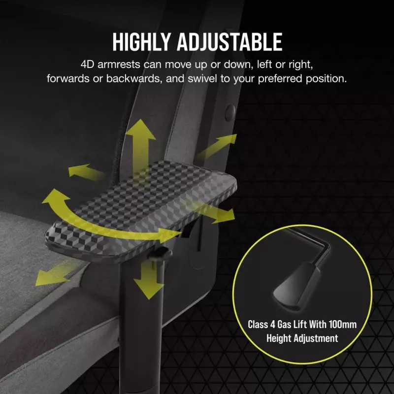 Universali žaidimų kėdė Corsair T3 RUSH 2023 Minkštas sėdėjimas Antracito pilka