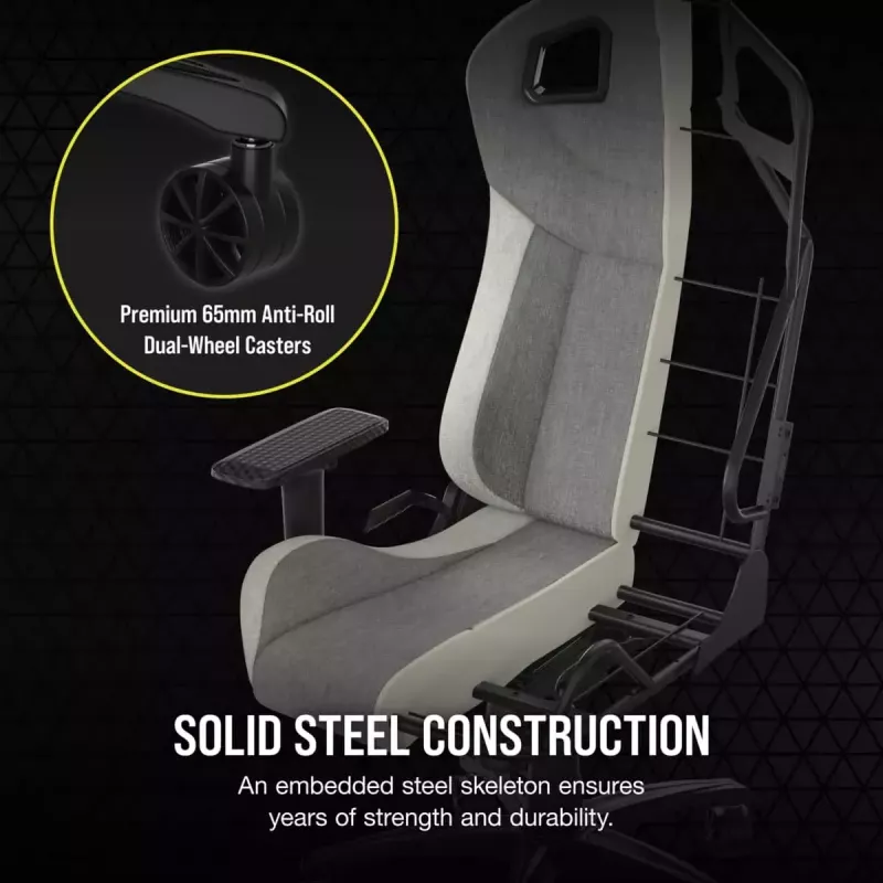 Žaidimų kėdė Corsair CF-9010058-WW tinklinė sėdynė Pilka Maksimalus vartotojo svoris 120 kg