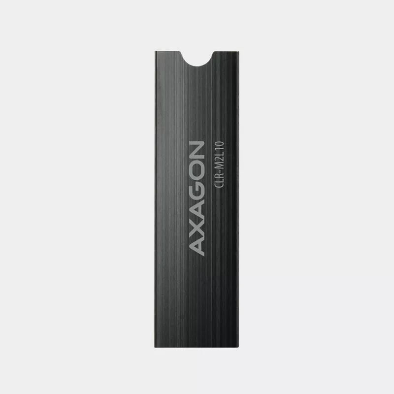 Axagon CLR-M2L10 Pasyvus aliumininis radiatorių šilumos šalintuvas M.2 SSD diskams, dydis 2280, aukštis 10 mm