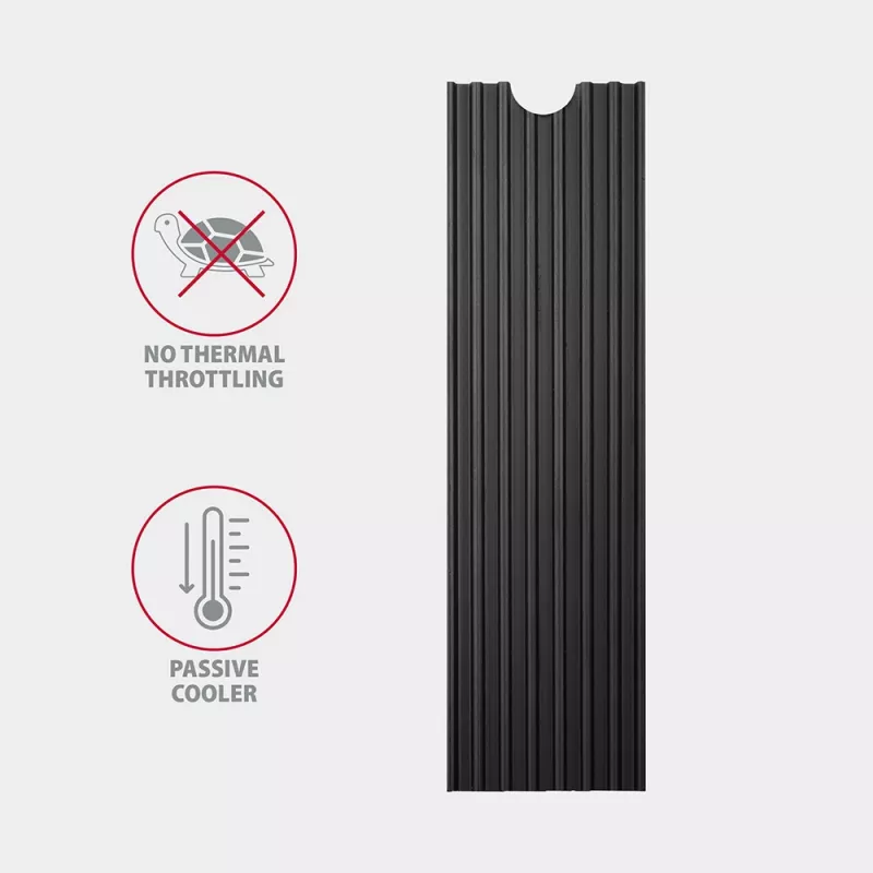 Axagon CLR-M2L3 Pasyvus aliumininis radiatoriuss M.2 SSD, dydis 2280, aukštis 3 mm