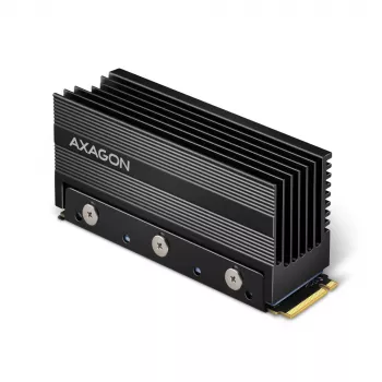 Axagon CLR-M2XL Pasyvus aliumininis radiatorius vienpusiams ir dvipusiams M.2 SSD diskams, dydis 2280, aukštis 36 mm