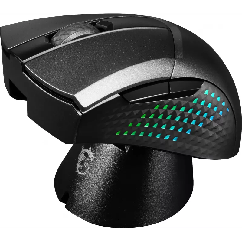 MSI CLUTCH GM51 LENGVAS BELAIDIS pelė žaidimams Dešiniarankė RF belaidis + Bluetooth + USB Type-C Optinis 26000 DPI