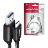 USB laidas Axagon BUCM3-AM10AB USB 3.2 Gen 1 1 m USB C USB A juodas