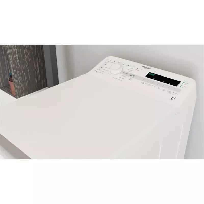 Whirlpool NTDLR 7220SS PL/N skalbimo mašina, viršutinis pakrovimas, 7 kg, 1200 aps./min., balta