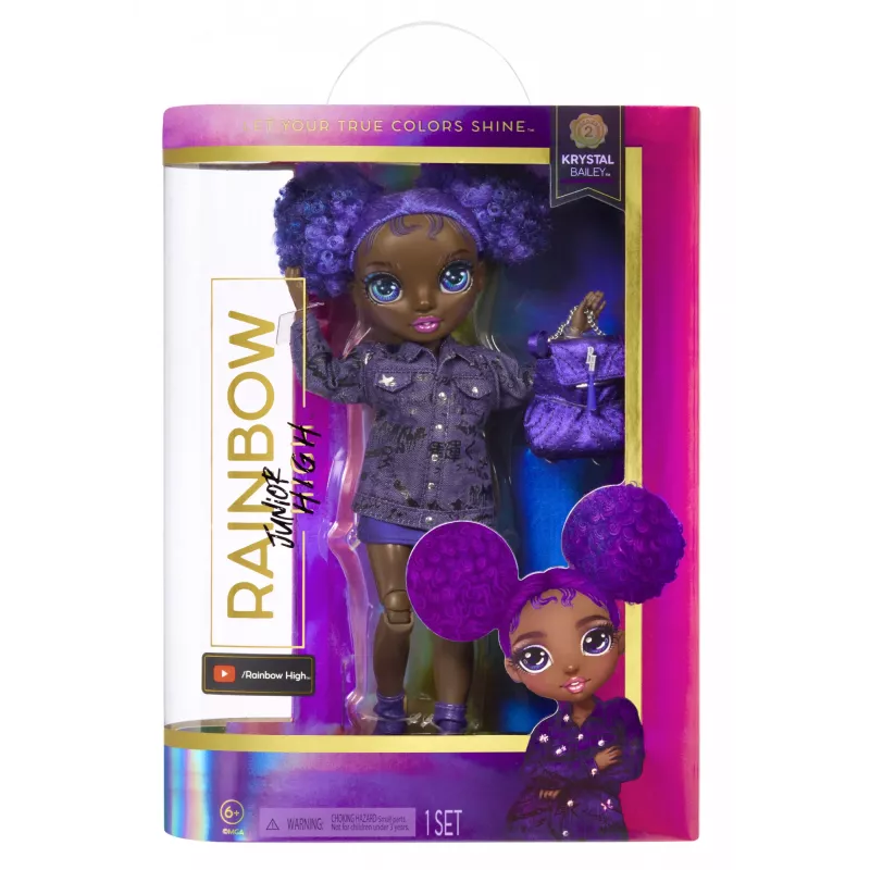 Rainbow High Junior High Lėlė 2 serija – Krystal, Mados lėlė, Mergaitė, 6 m., Berniukas/Mergaitė, 230 mm, Įvairiaspalvė