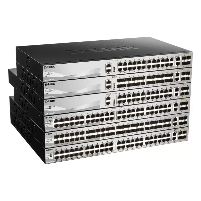 D-Link DGS-3130-54PS/E tinklo jungiklis valdomas L3 Gigabit Ethernet (10/100/1000) Power over Ethernet (PoE) pilka