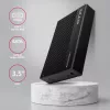 Axagon EE35-GTR USB-C 5Gbps - SATA 6G, 3.5 inch briaunota dėžė JUODA - USB Type C išorinis HDD korpusas 3.5 colio