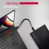 Axagon EE35-GTR USB-C 5Gbps - SATA 6G, 3.5 inch briaunota dėžė JUODA - USB Type C išorinis HDD korpusas 3.5 colio