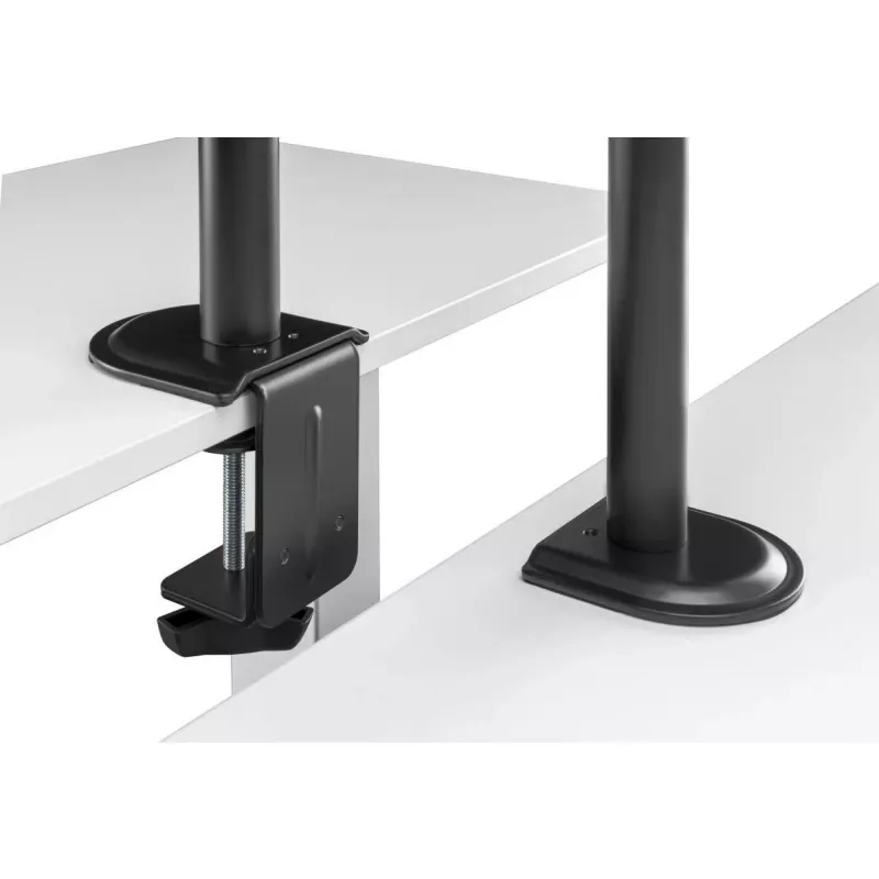 Monitorinis stovas Gembird MA-DA-03, 32 colių, dviejų rankų, spaustuvas/varžtas, VESA 75x75–100x100, juodas
