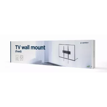 TV laikiklis Gembird WM-55F-02 juodas, 32–55 colių, max 40 kg, VESA 200x200–400x400, plonas 2,5 cm