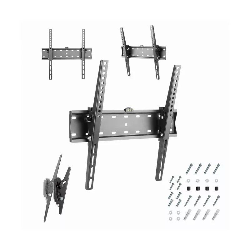 Gembird WM-55T-02 TV laikiklis 32–55 colių ekranams, pakreipimas -12° iki 12°, VESA 200x200–400x400, 40 kg, juodas