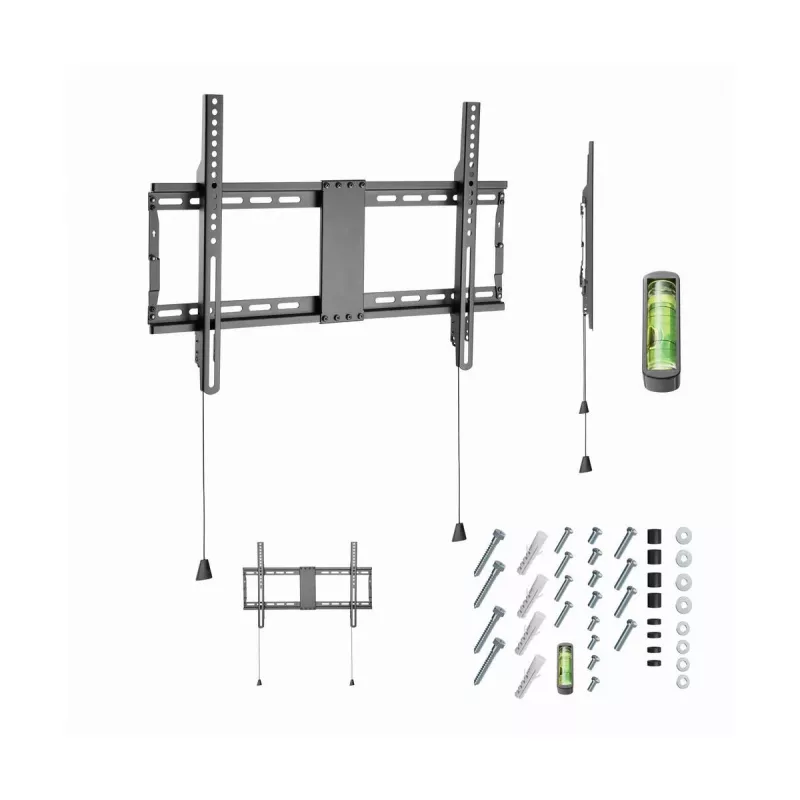 Gembird WM-80F-01 fiksuotas TV laikiklis 37 inch–80 inch, 70 kg, juodas