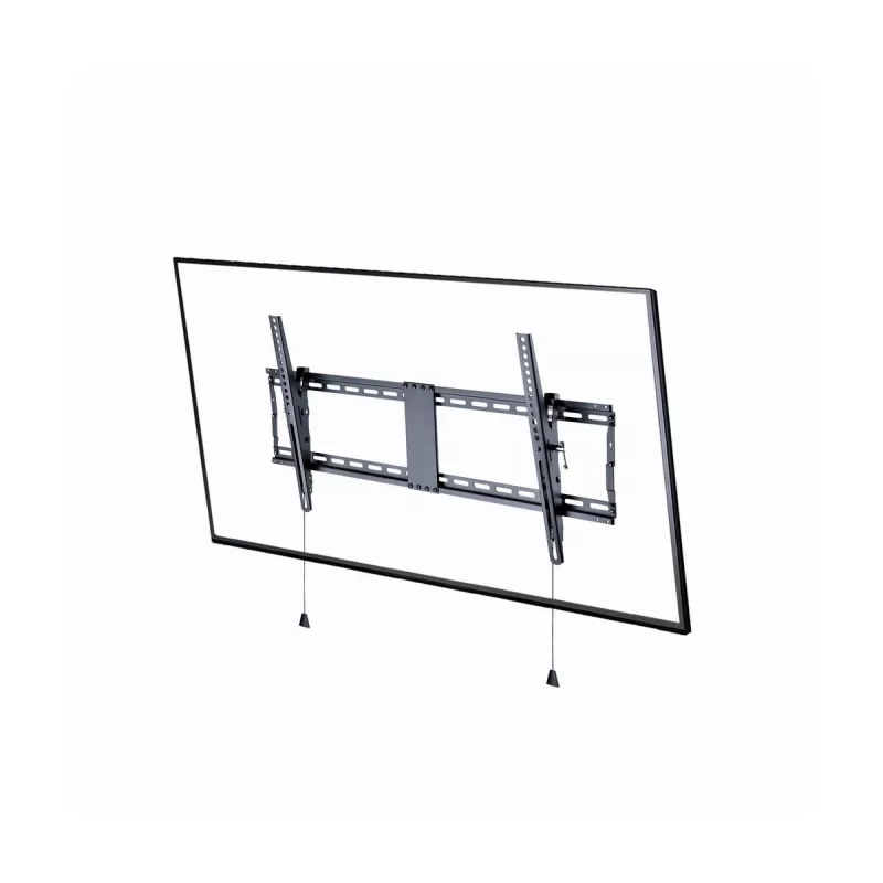 Sieninis TV laikiklis Gembird WM-90T-01 43–90 colių ekranams, VESA 200x200–800x400, pakreipimas -12°–3°, 70 kg talpa, juodas