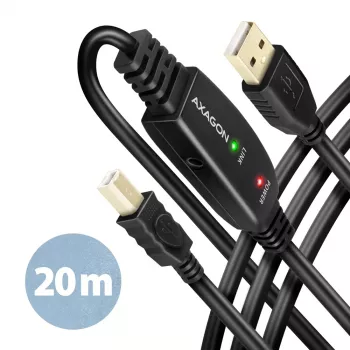 Aktyvus USB 2.0 jungiamasis kabelis Axagon ADR-220B A-M -> B-M 20 m