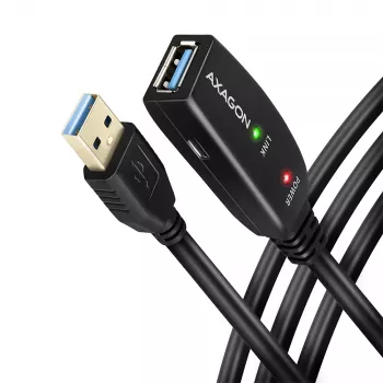 Aktyvus USB 3.2 Gen 1 ilgintuvas-kartotuvas Axagon ADR-305, 5 m, A-M->A-F