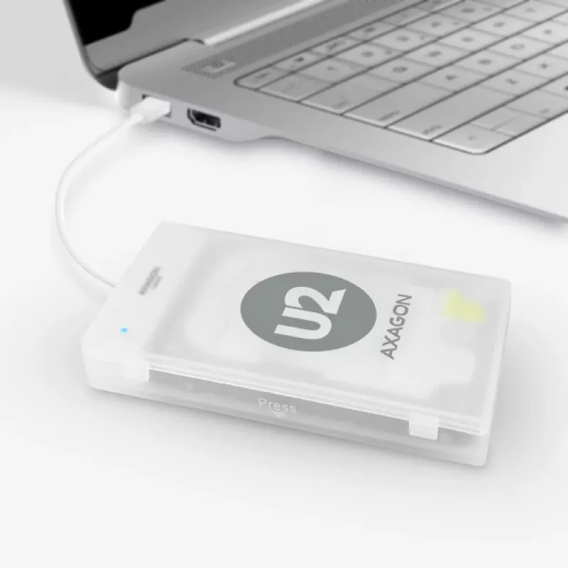 Axagon ADSA-1S USB 2.0 korpusas 2.5 inch SATA HDD/SSD, baltas