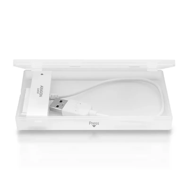 Axagon ADSA-1S USB 2.0 korpusas 2.5 inch SATA HDD/SSD, baltas
