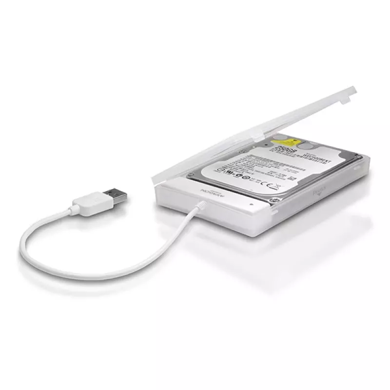 Axagon ADSA-1S USB 2.0 korpusas 2.5 inch SATA HDD/SSD, baltas